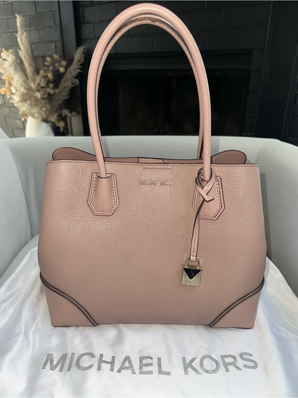 Michael Kors Blush Pink Leather Satchel